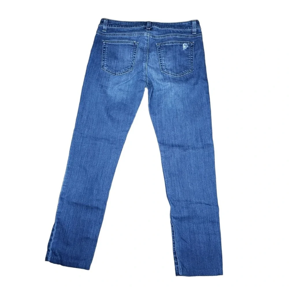 Michael Kors Jeans Women Sz 4 Straight‎ Leg Mid Rise Blue Denim Everyday Pants